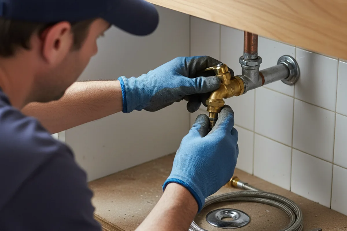 Shutoff valve and fitting work during Faucet and Fixture Repair in Grovertown